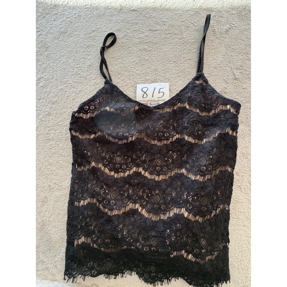 Love Fire Lace Camisole Women S Black V-Neck Adjustable Strap Z815